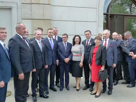 Wójt Gminy Istebna na spotkaniu z Prezydentem Andrzejem Dudą