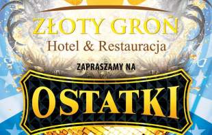 Plakat na ostatki w Hotelu Złoty Groń w Istebnej w dniu 5 lutego 2016 r.