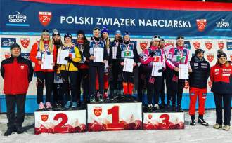 Mistrzowska sztafeta MKS Istebna na najwyższym stopniu podium  (foto: PZN facebook)