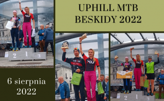 Anna Kaczmarzyk na podium cyklu Uphill MTB Beskidy