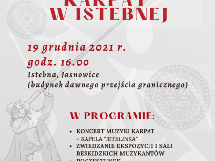 Plakat na otwarcie Centrum Muzyki Karpat w istebnej na Jasnowicach
