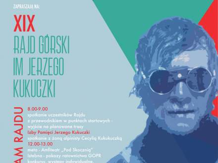 Plakat na XIX Rajd Górski im. Jerzego Kukuczki