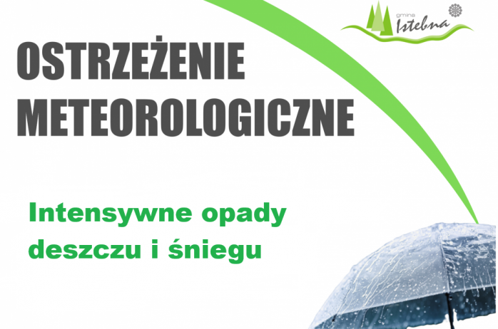 Baner Ostrzeżenie meteorologiczne Intensywne opadu deszczu i śniegu