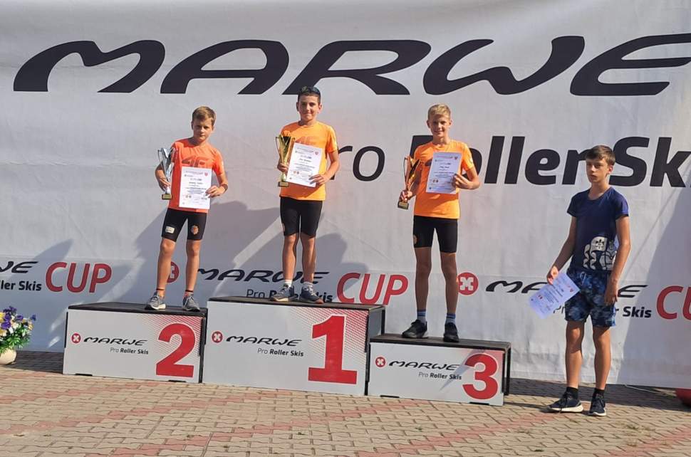 Podium chłopców w pierwszym dniu zawodów