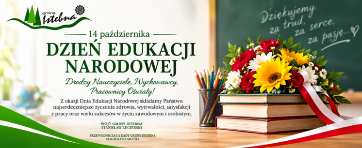 Grafika z okazji Dnia Edukacji Narodowej; wygenerowano przy użyciu AI.