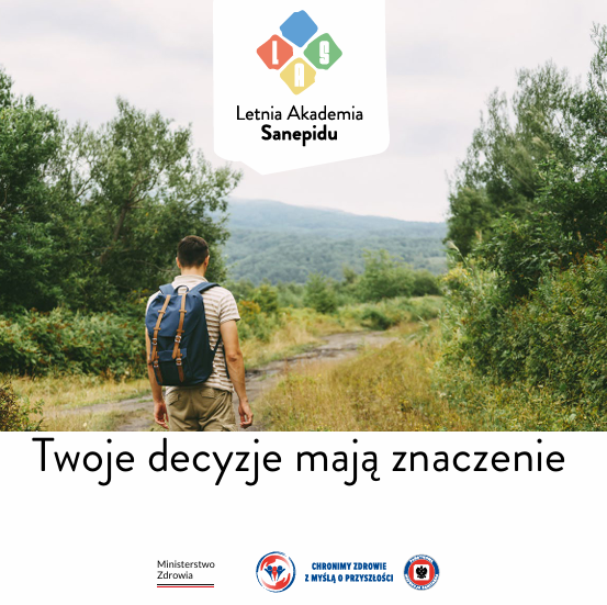 Grafika kampanii LAS - Letnia Akademia Sanepidu. Źródło: www.gov.pl