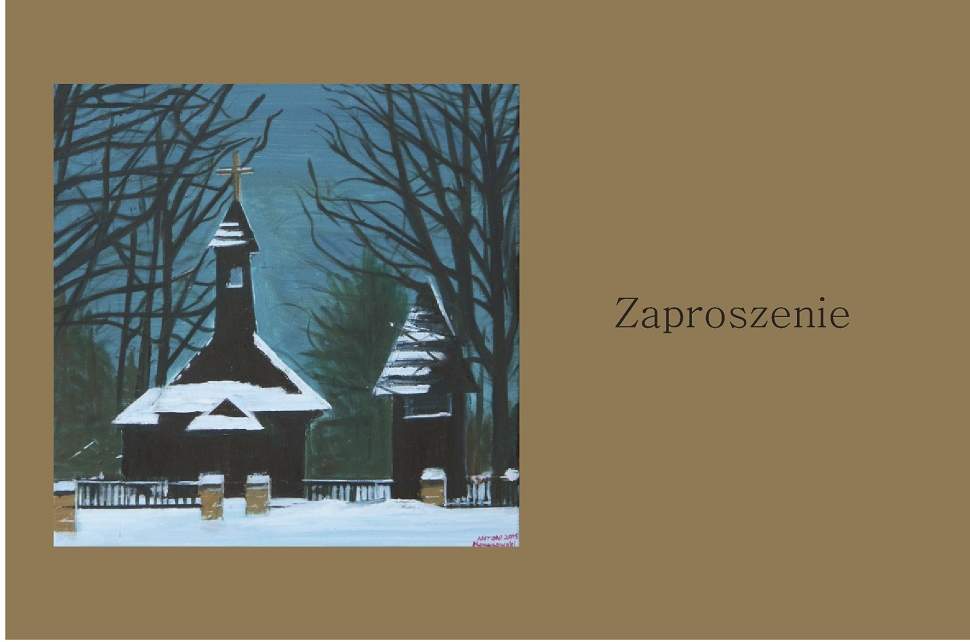 Zaproszenie na wystawę malarstwa Antoniego Konarzewskiego