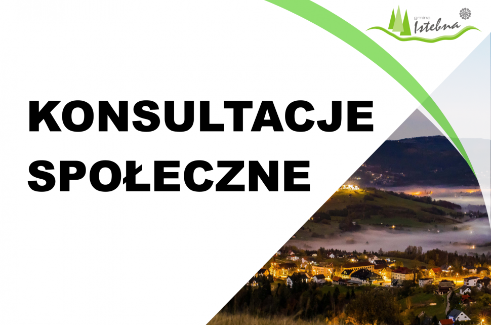 Grafika informacyjna w sprawie konsultacji społecznych.