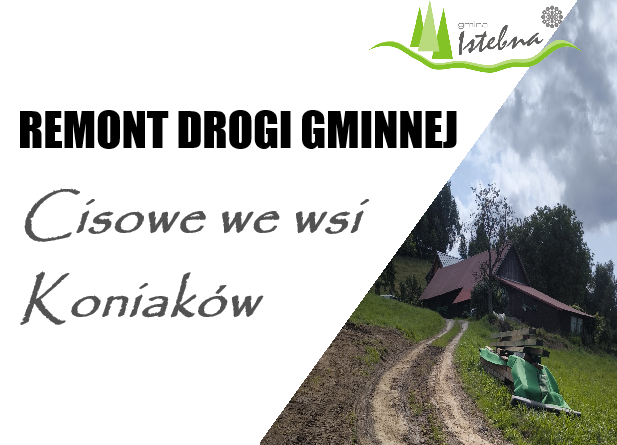 Grafika informacyjna dotycząca remontu drogi gminnej.