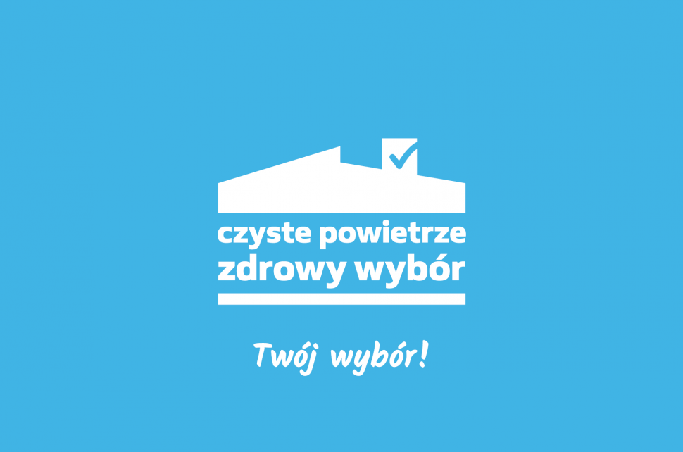 Grafika z logo programu: Czyste powietrze.