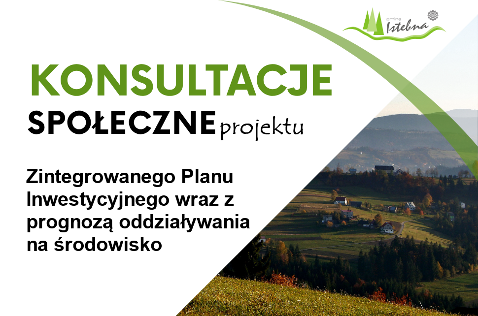 Grafika informacyjna dotycząca konsultacji społecznych.