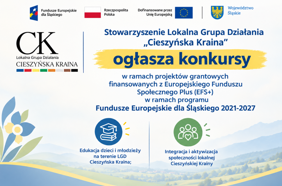 Plakat informacyjny Stowarzyszenia LGD