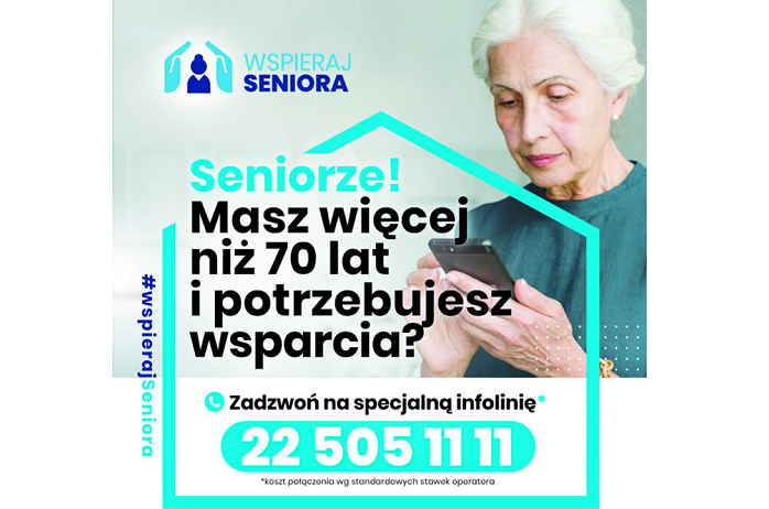 Plakat programu Wspieraj Seniora