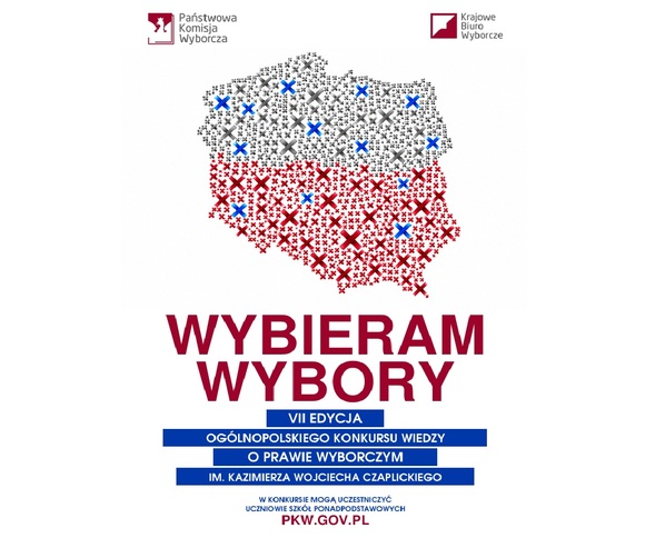 Grafika informacyjna dotycząca konkursu "Wybieram Wybory"; źródło: https://bielsko-biala.kbw.gov.pl
